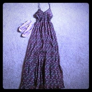 Magenta Spaghetti Strap Maxi